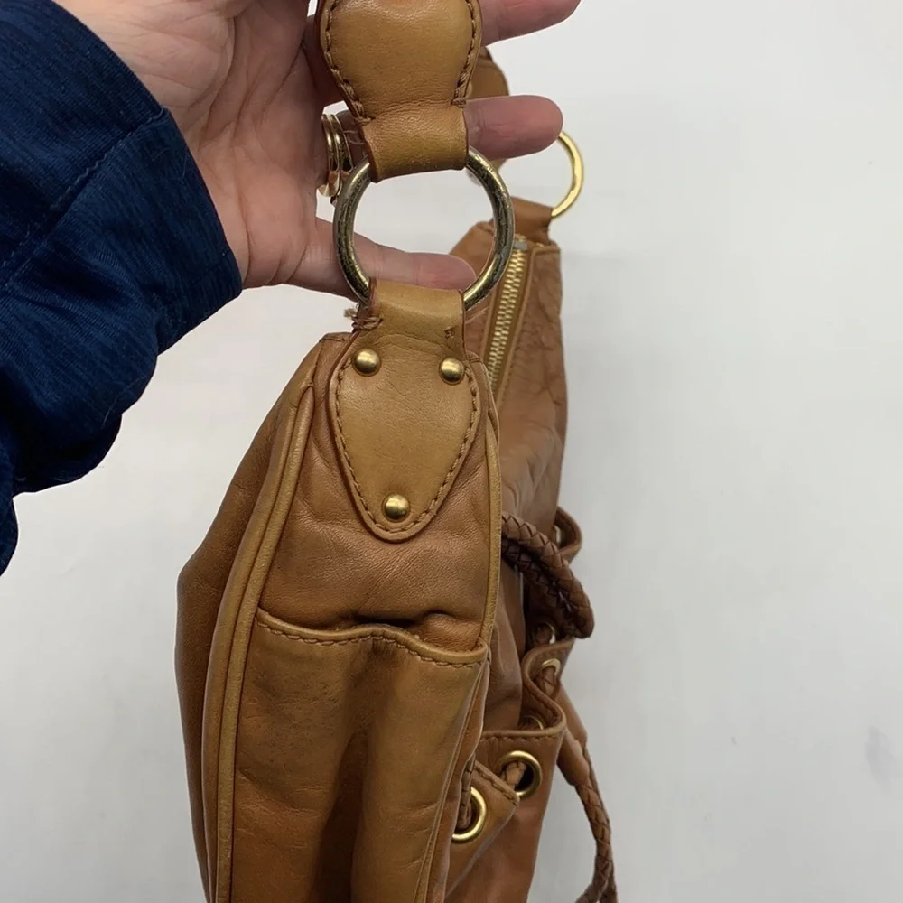 Michael Michael Kors Carmel Color Leather Hobo Bag. BRN1596B